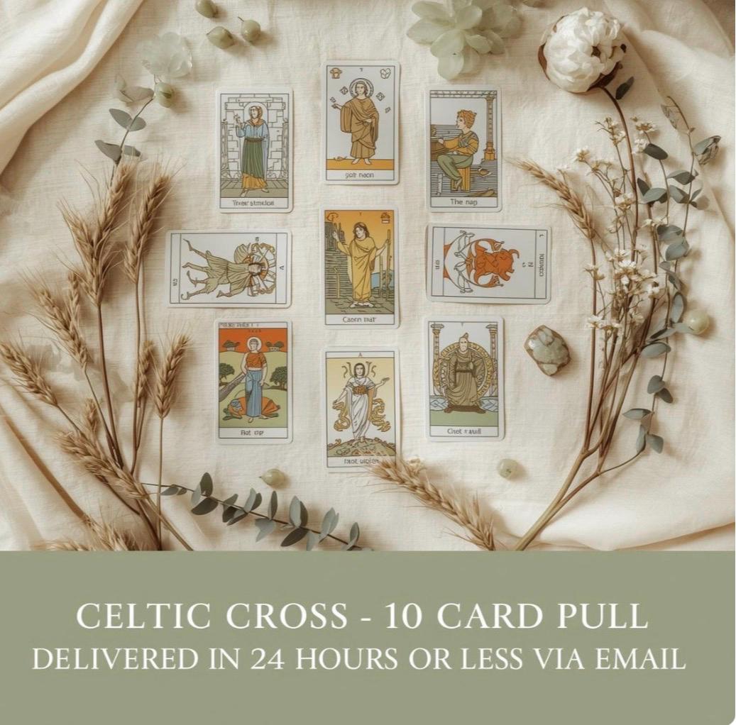24-Hour Insight: Celtic Cross (10-Card Pull/Sent Back Via PDF)