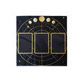 Sacred Geometry Tarot Spread Cloth – Minimalist Altar Mat with Card Slots
