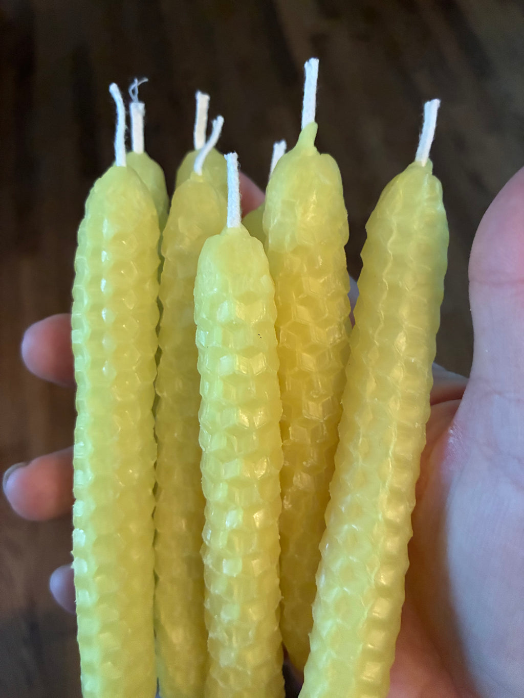 Hand-Rolled Honeycomb Beeswax Chime Candle Set